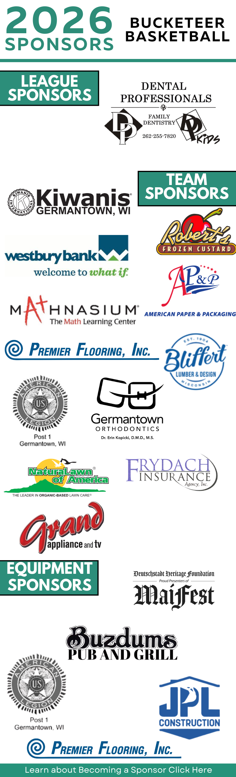 2026 Bucketeer Sponsors 