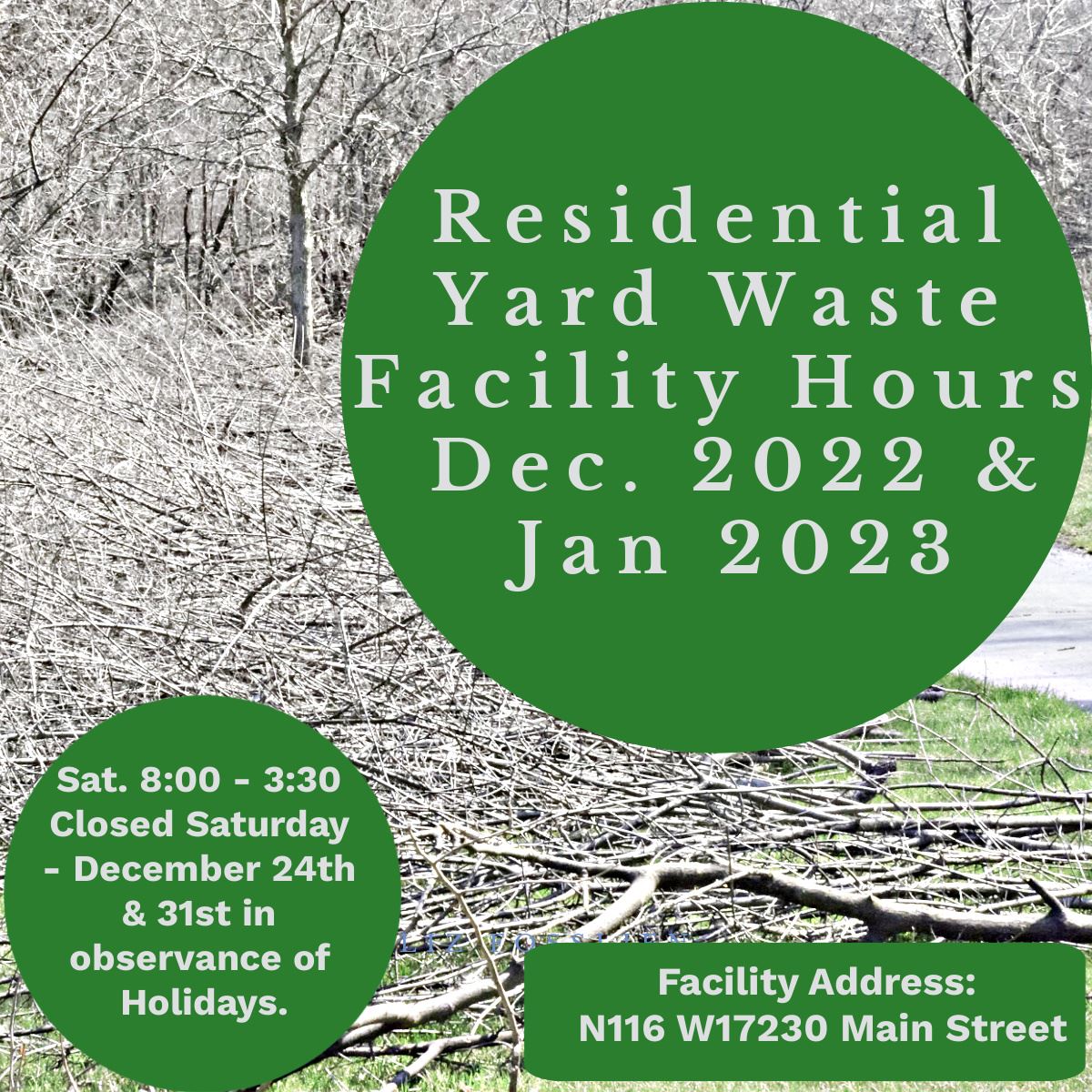 yard waste facility winter hours