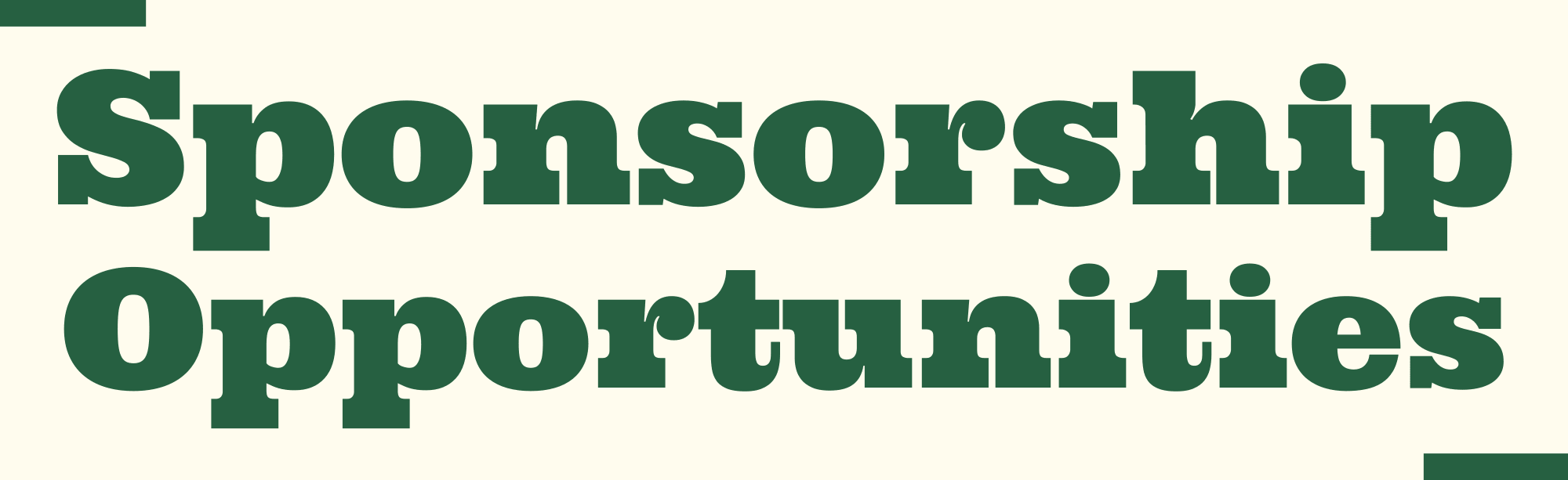 Sponsorship Opportunities 